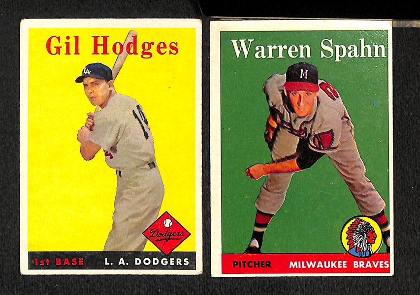 Lot Of 27 1958 Topps Baseball Cards w. Hodges