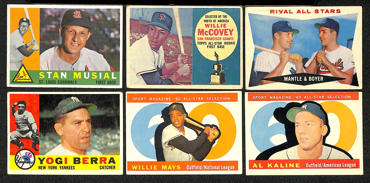 Lot Of 39 1960 Topps Baseball Cards w. Musial