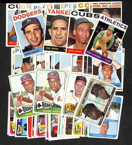Lot Of 73 1964-1965 Topps Baseball Cards w. Koufax