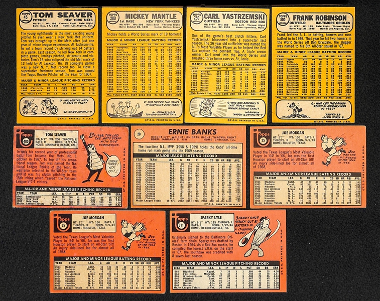 Lot Of 63 1968-1969 Topps Baseball Cards w. Seaver