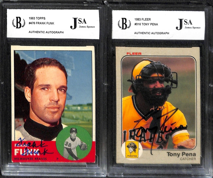 Autographed & Gold Baseball Card Lot w. Willie Mays Auto JSA