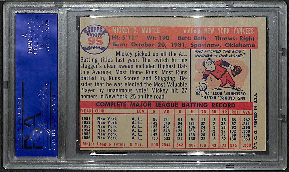 1957 Topps #95 Mickey Mantle PSA 5