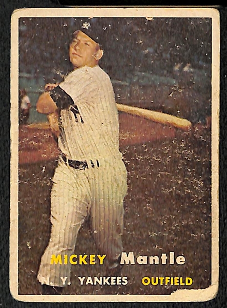 Lot of 3 Mickey Mantle Cards w. 1957