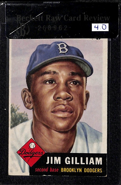 Lot Of 4 BVG Graded 1953 Topps Cards w. Pee Wee Reese