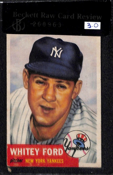 Lot Of 4 BVG Graded 1953 Topps Cards w. Pee Wee Reese