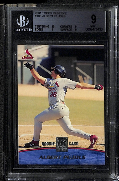 Albert Pujols & Clint Frazier Numbered Rookie Cards - BGS