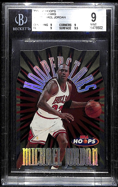1997-98 NBA Hoops Michael Jordan Hooperstars Insert Card - BGS 9