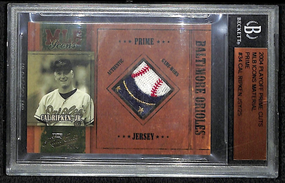 2004 Prime Cuts Cal Ripken Jr Logo Patch Card