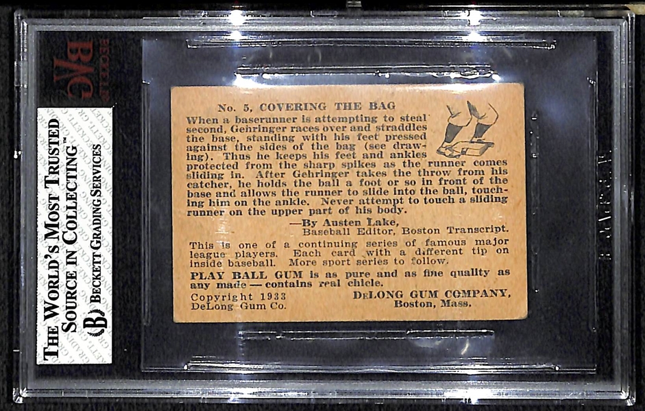 1933 DeLong (R333) Charlie Gehringer BVG 4