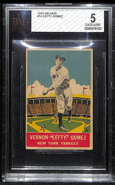 1933 DeLong (R333) Lefty Gomez BVG 5