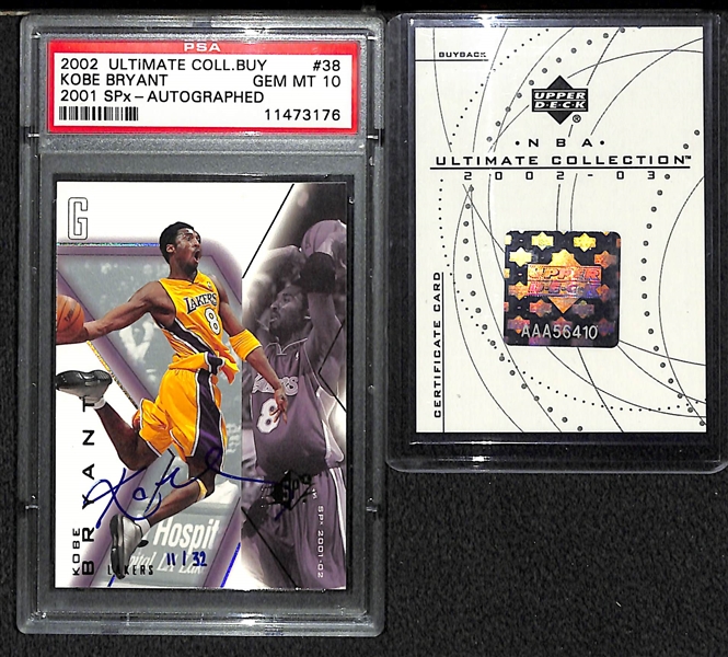 2002 SPX Kobe Bryant Buyback Autograph Card PSA 10