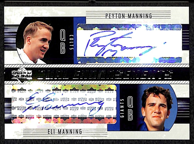 2004 Upper Deck Peyton & Eli Manning Dual Autograph Card