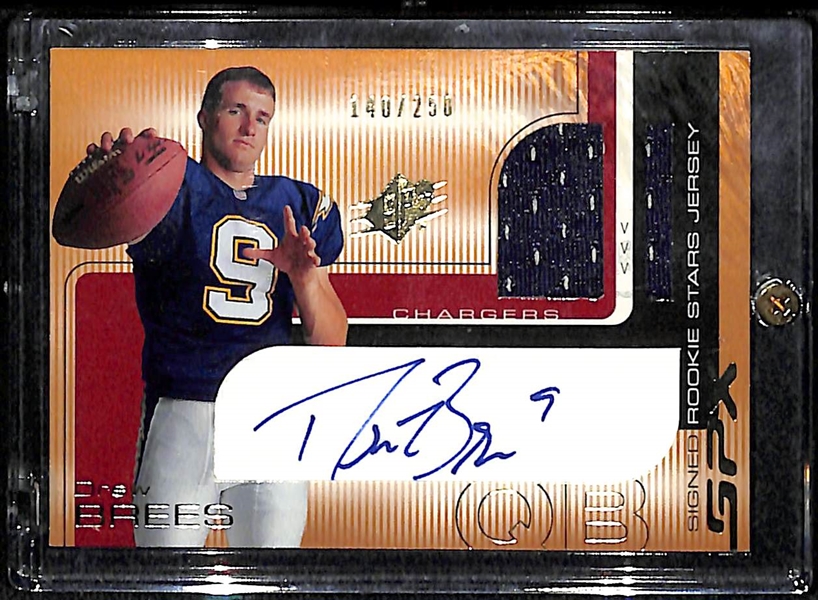 2001 SPX Drew Brees Autograph Rookie Jersey Card