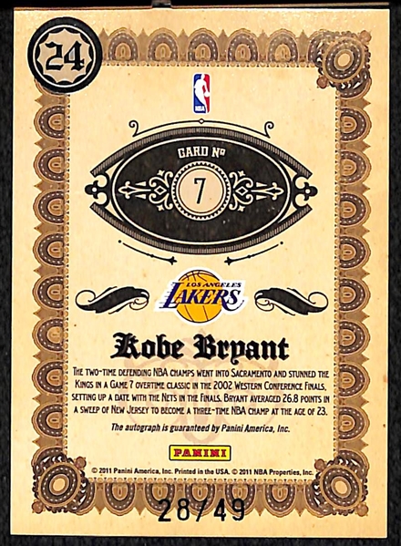 Lot Detail - 2010-11 Panini Gold Standard 24K Kobe Bryant Lot Detail - 2010-11 Panini Gold Standard 24K Kobe Bryant