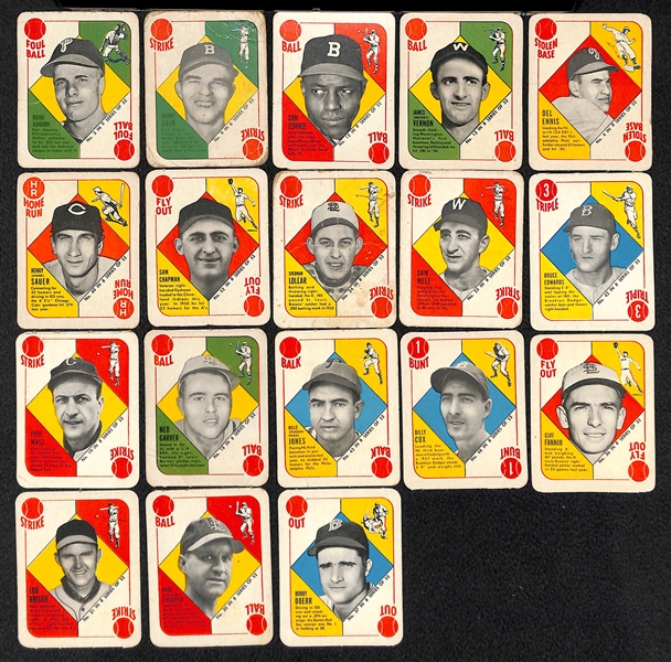 Lot Of 18 1951 Topps Blue Backs w. Richie Ashburn