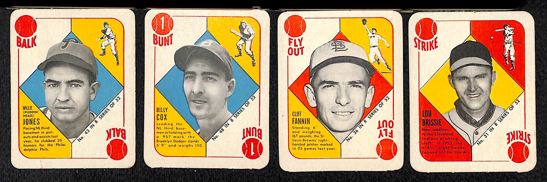 Lot Of 18 1951 Topps Blue Backs w. Richie Ashburn