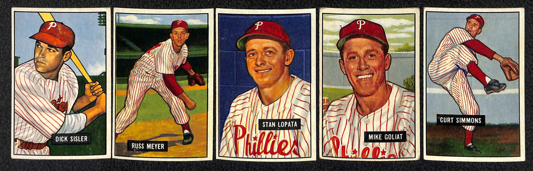 Lot Of 20 1951 Bowman Phillies Cards w. Roberts