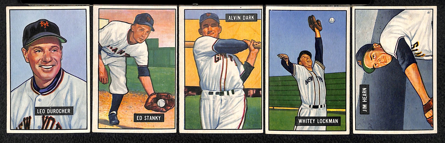 Lot Of 20 1951 Bowman N.Y. Giants Cards w. Durocher