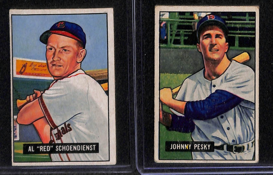 Lot Of 20 1951 Bowman Cards w. Gil Hodges