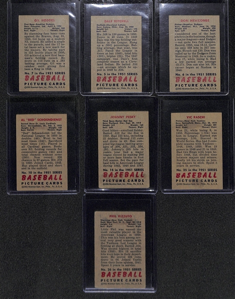 Lot Of 20 1951 Bowman Cards w. Gil Hodges
