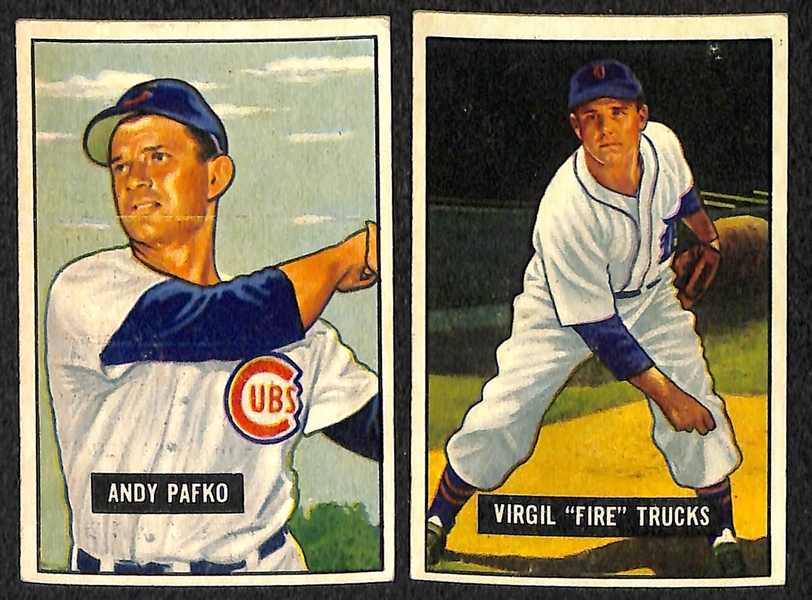 Lot Of 30 1951 Bowman Cards w. Allie Reynolds