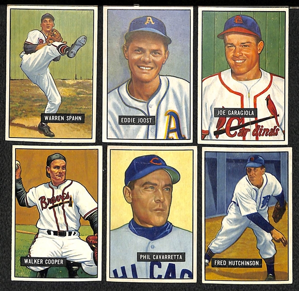 Lot Of 20 1951 Bowman Card w. Warren Spahn