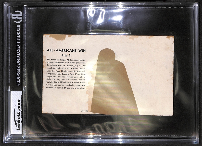 1933-34 Goudey Premium (R309-1) American League All Stars - BVG 1