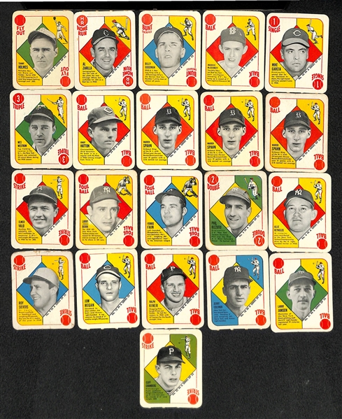 Lot Of 21 1951 Topps Red Backs w. Yogi Berra