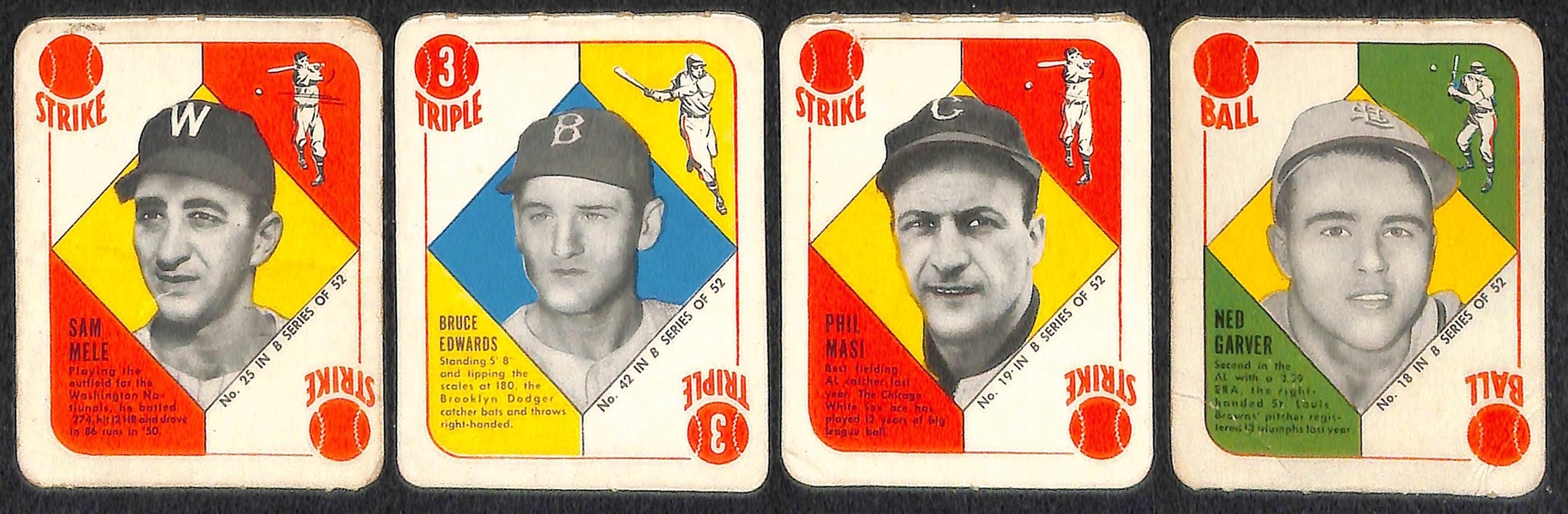 Lot Of 18 1951 Topps Blue Backs w. Richie Ashburn
