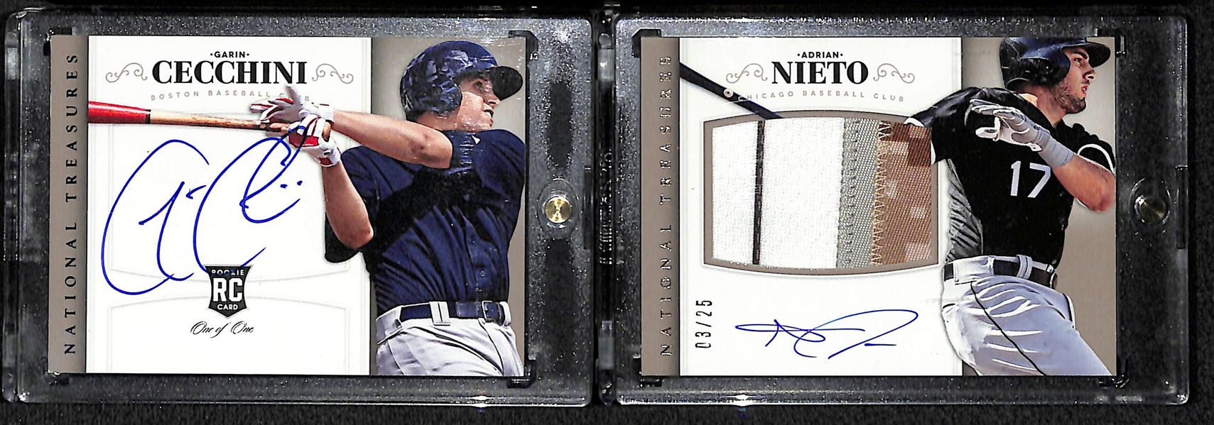Lot Of 8 Baseball National Treasures Autograph & Patch Cards