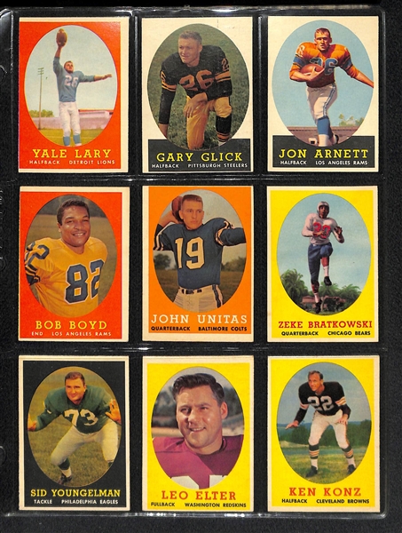 1958 Topps Football Complete Card Set w. Brown RC