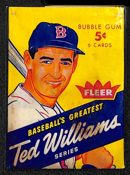 1959 Fleer Ted Williams Almost Complete Set - Missing Only 1 Card (#68) - Also Includes a Wrapper