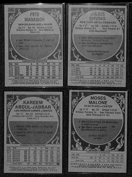 1975-76 Topps Basketball Complete Card Set w. Malone RC