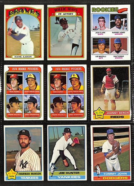 Binder Of 200+ Baseball Cards 1957-1987 