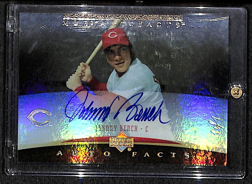 2005 Upper Deck Artifacts Johnny Bench #1/1 Autograph Card