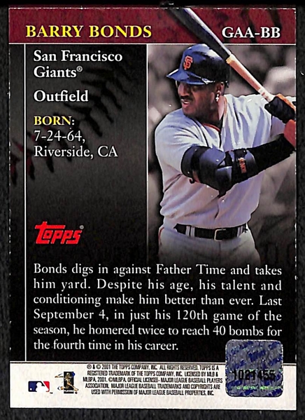 2001 Topps Golden Anniversary Barry Bonds Autograph Card