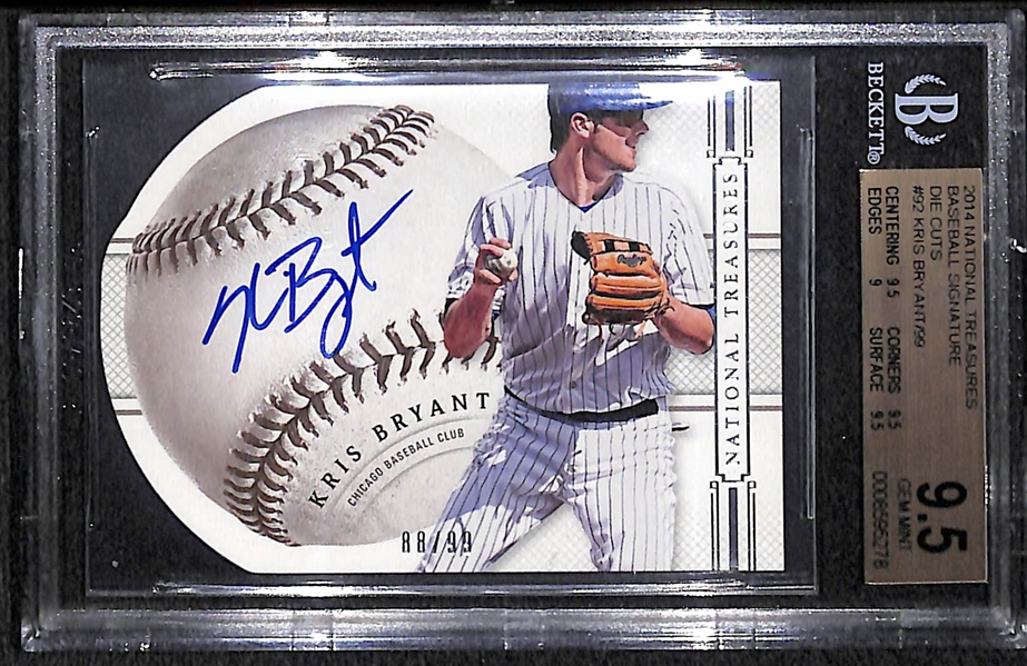 2014 National Treasures Kris Bryant Autograph Rookie Card - BGS 9.5