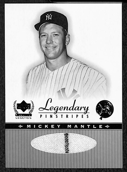 Lot Of 3 Hall of Fame Relic Cards w. Mantle & Koufax