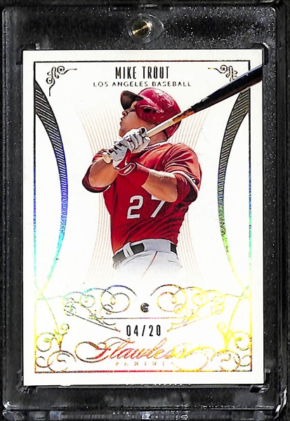 Mike Trout & Dansby Swanson Autograph & Relic Cards