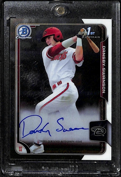 Mike Trout & Dansby Swanson Autograph & Relic Cards