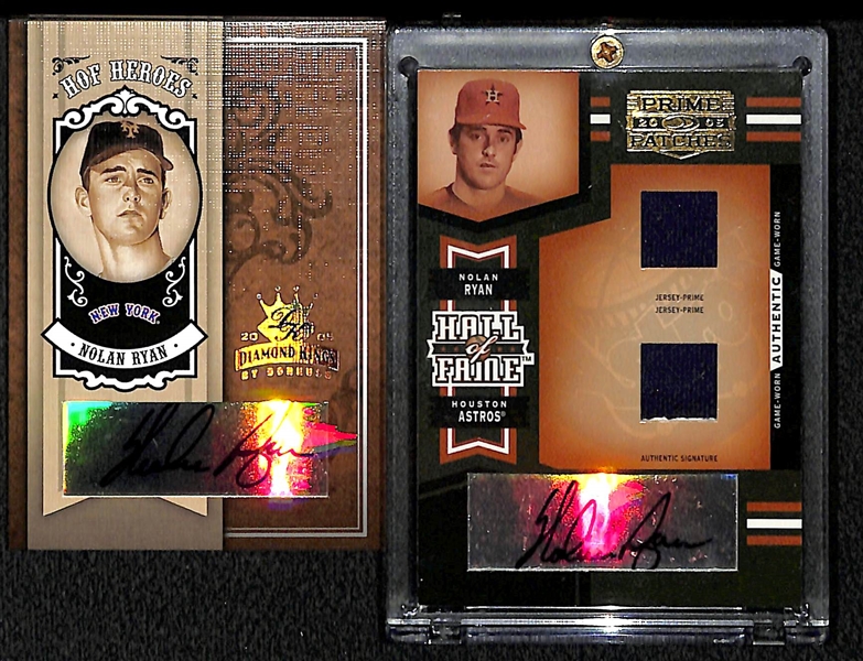 Lot Of 2 Nolan Ryan Autograph Cards