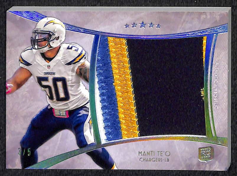 Lot of 7 Football Patch/Jersey Cards w. Russell Wilson
