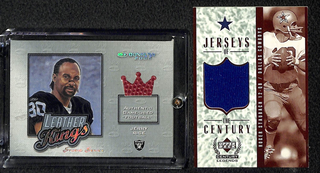 Lot Of 10 Football Hall of Fame Relic Cards w. John Elway