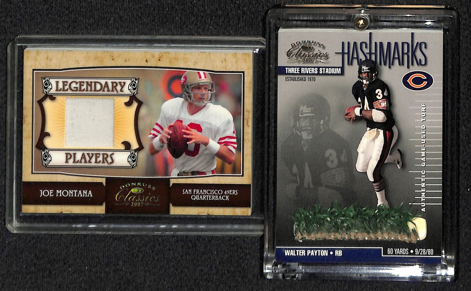 Lot Of 17 Football Stars Relic Cards w. Favre & Payton