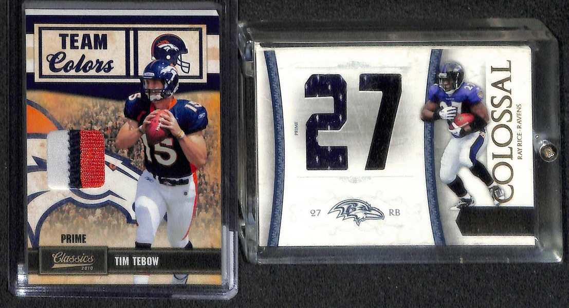 Lot Of 17 Football Stars Relic Cards w. Favre & Payton