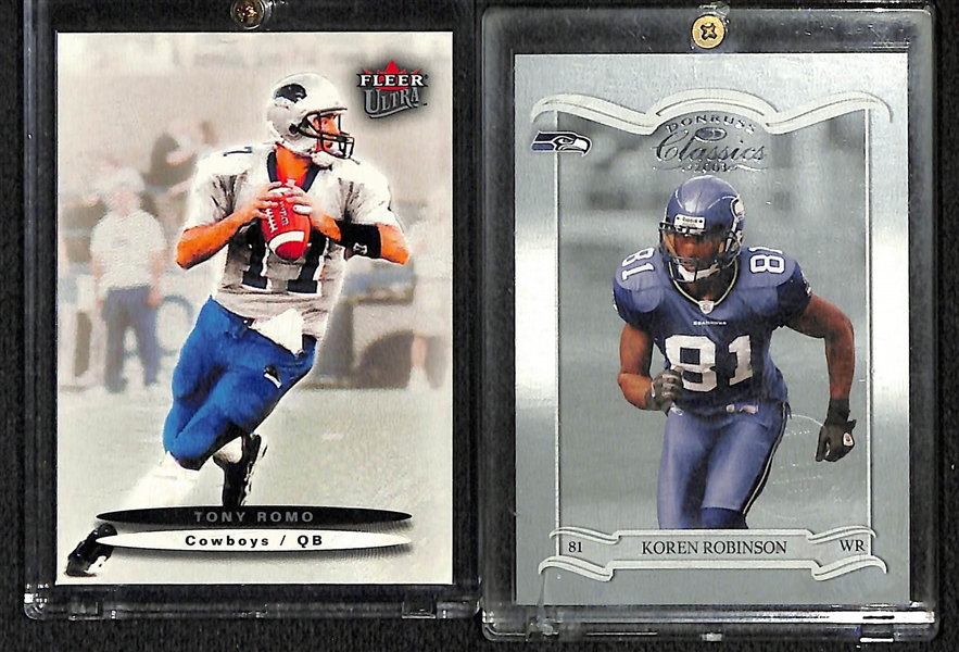 Lot Of 12 Football Rookie Cards & Low Numbered Cards w. Romo