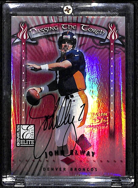 2001 Donruss Elite John Elway Autograph Card 19/100