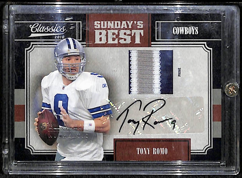 2010 Panini Classics Tony Romo 1/1 Autograph Patch Card