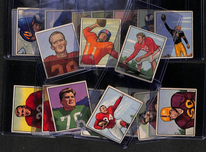 Lot Of 19 1950 Bowman Football Cards w. Hugh Taylor