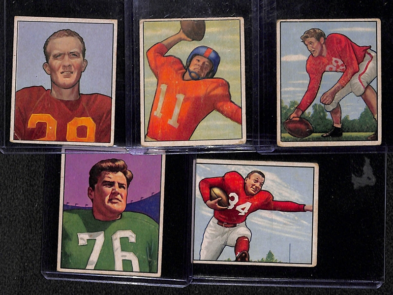 Lot Of 19 1950 Bowman Football Cards w. Hugh Taylor
